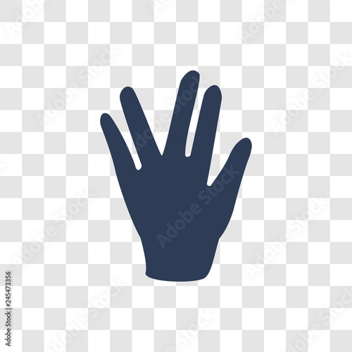 Vulcan salute icon vector photo