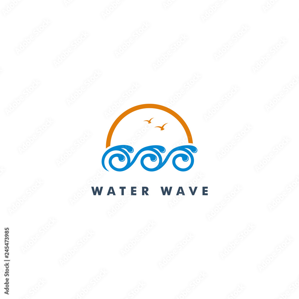 Water wave icon symbol logo template vector illustration Water wave icon symbol logo template vector illustration