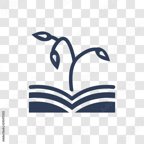 plant growing on book icon vector