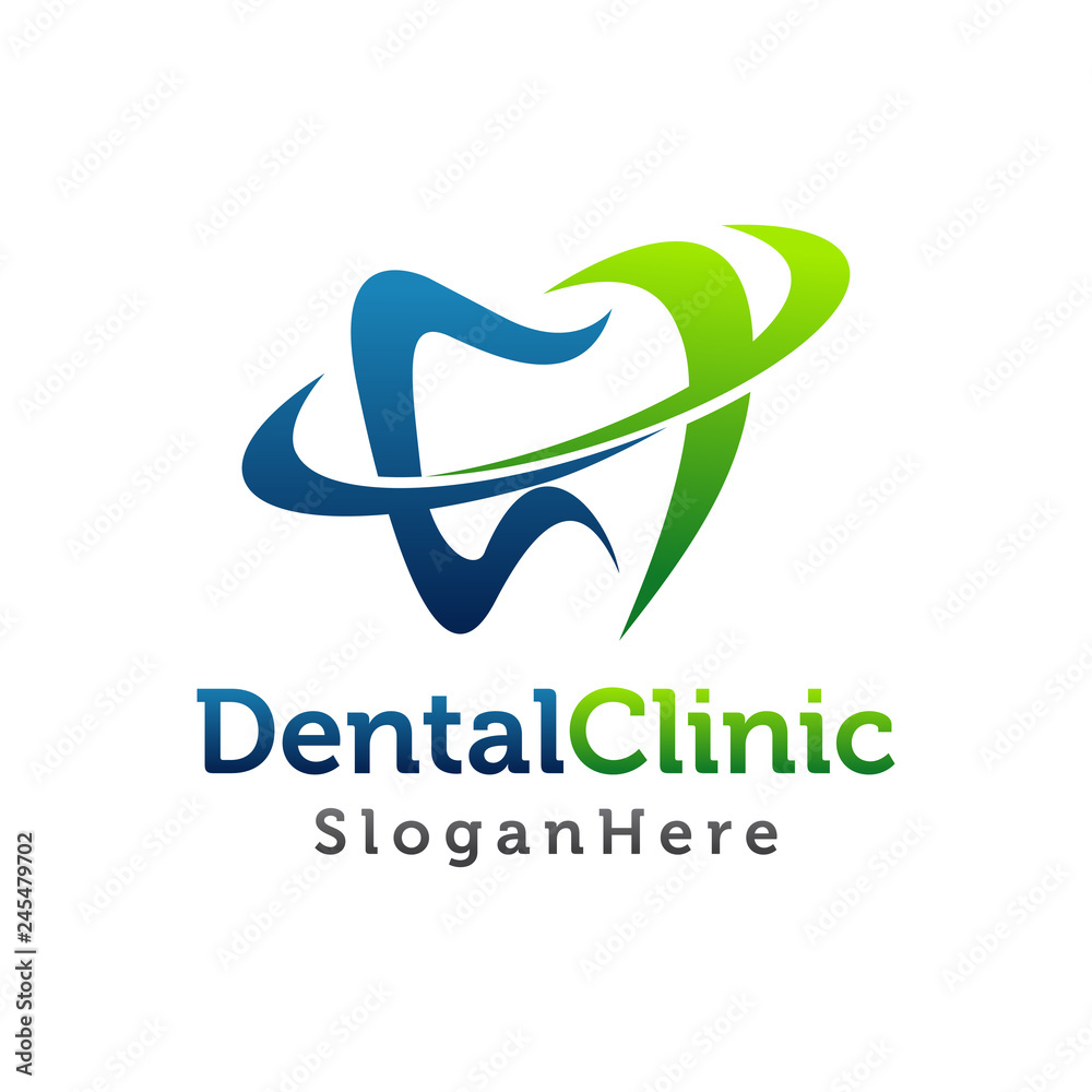 Fototapeta premium Dental Logo Design. Creative Dentist Logo. creative dental clinic logo. dental vector.