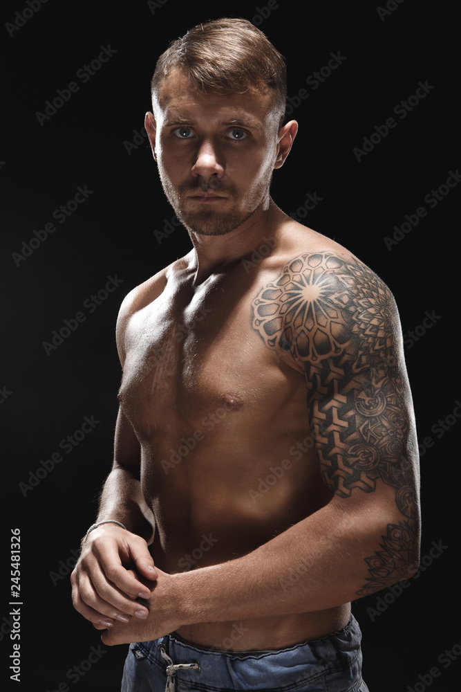 Fototapeta premium MMA Fighter Preparing Bandages For Training.