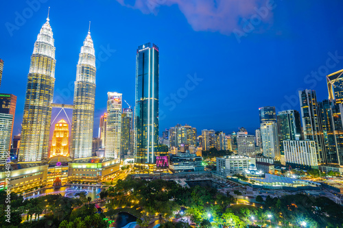 Photography Beautiful architecture building exterior city in kuala lumpur skyline