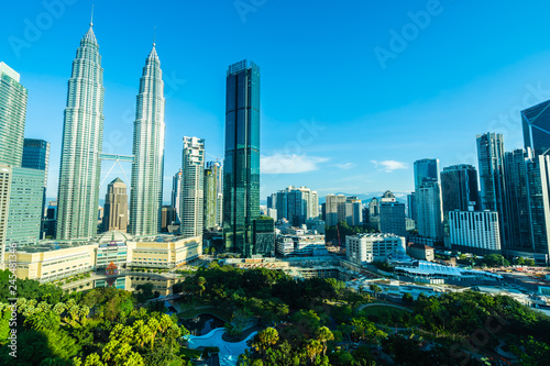 Photography Beautiful architecture building exterior city in kuala lumpur skyline