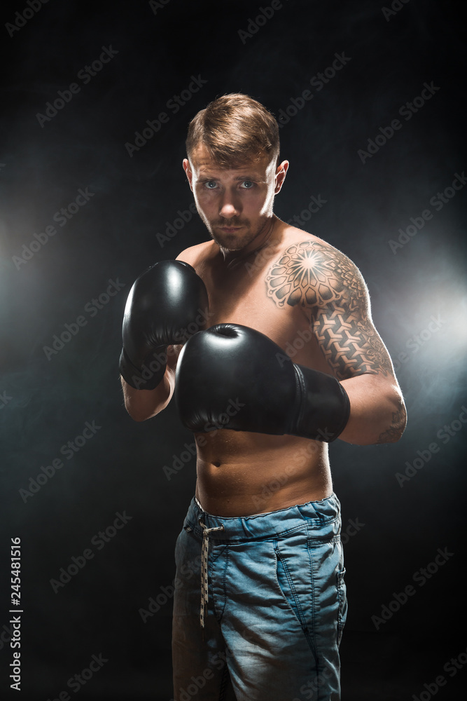 MMA Fighter Preparing Bandages For Training. MMA Fighter Preparing Bandages For Training.
