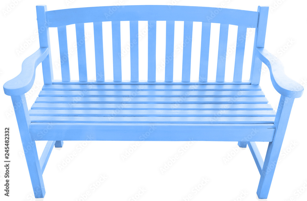 banc exotique de jardin en bois bleu