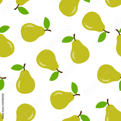 Seamless pattern with pear 