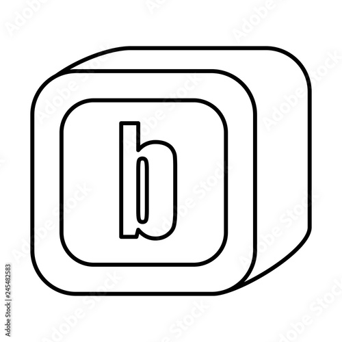 alphabet block toy icon
