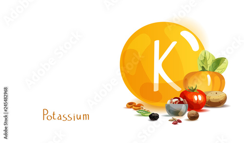 Potassium in food.