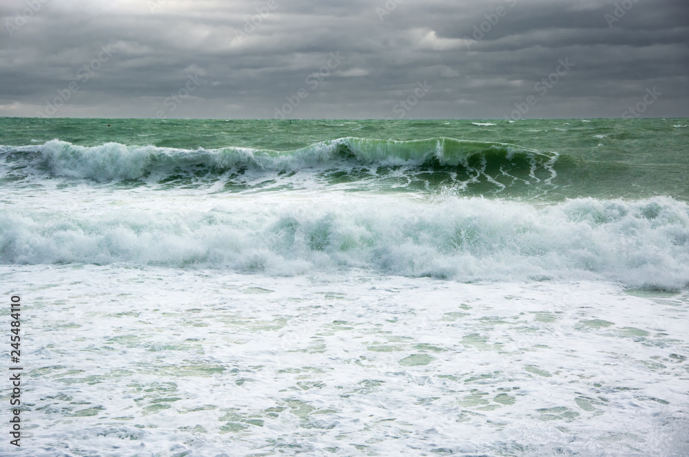 Stormy sea landscape
