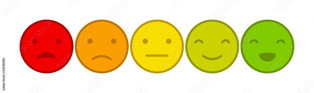 Fototapeta premium Emoticons mood scale