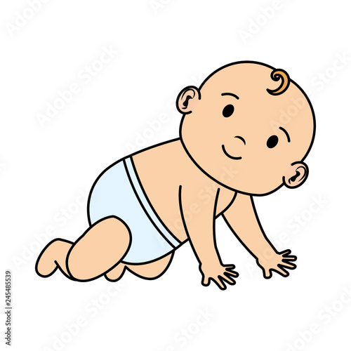 cute and little boy baby character