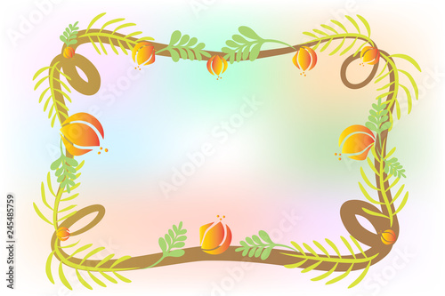 Vintage Floral Frame With Ornaments Vector