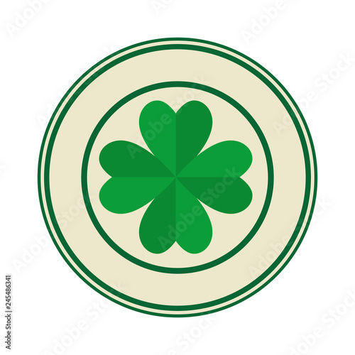 seal with st patrick clover leaf