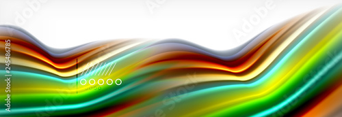 Fluid liquid colors abstract background, colorful geometric background - fluid shapes composition