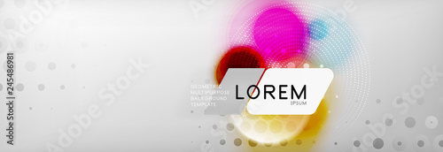 Background abstract - blurred dotted color circle shape, techno bubbles