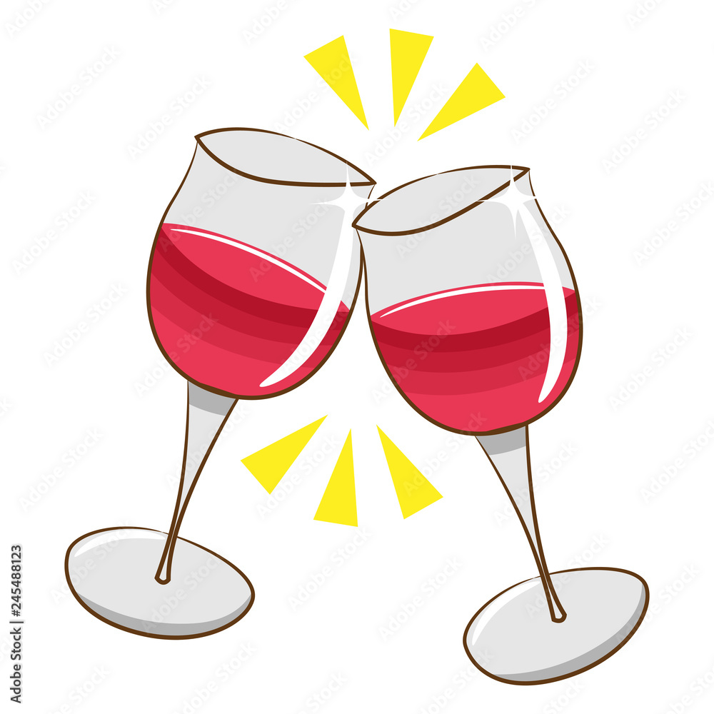 wine glass cartoon