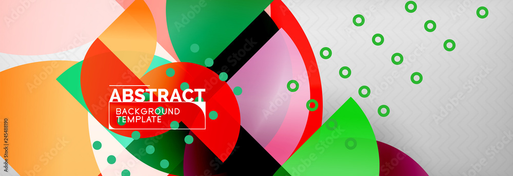 Circle background abstract. Trendy shapes composition