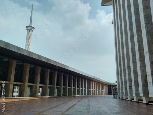 Corridor of Masjid Istiqlal, Jakarta, Indonesia photo