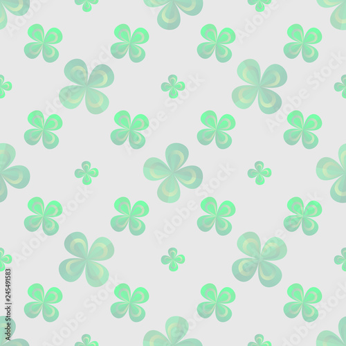 seamless pattern. St. Patrick s day vector background with clover.