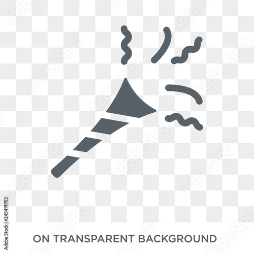 Party horn icon. Party horn design concept from Birthday and Party collection. Simple element vector illustration on transparent background.