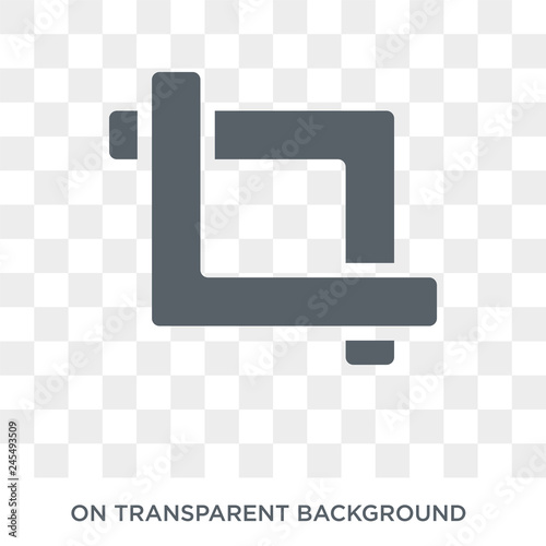 Crop icon. Crop design concept from collection. Simple element vector illustration on transparent background.