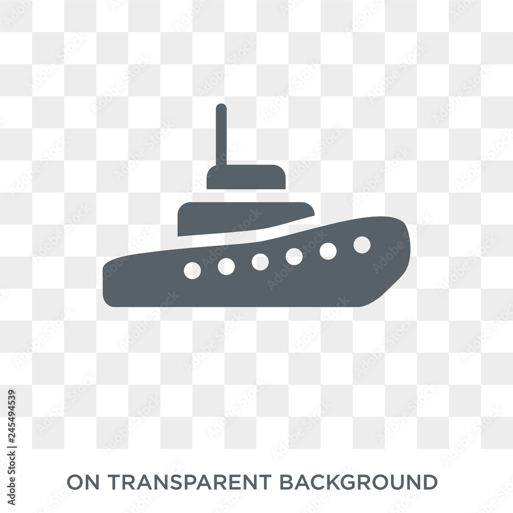 Obraz premium tugboat icon. tugboat design concept from Transportation collection. Simple element vector illustration on transparent background.