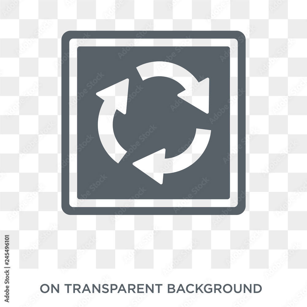 circular intersection sign icon. Trendy flat vector circular