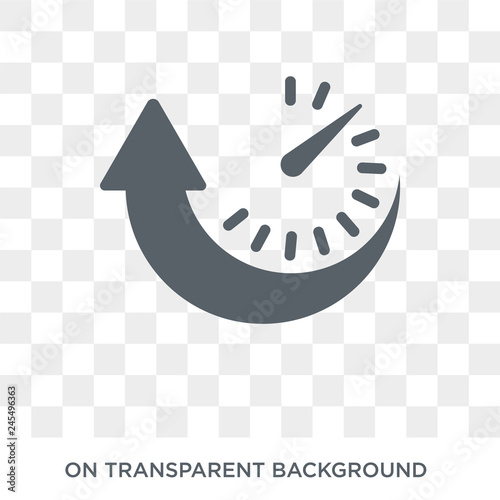 Uptime and downtime icon. Trendy flat vector Uptime and downtime icon on transparent background from Technology collection. High quality filled Uptime and downtime symbol use for web and mobile