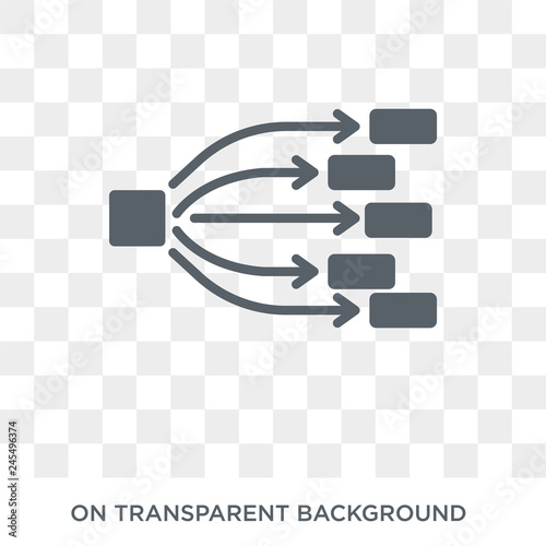 Type hierarchy icon. Trendy flat vector Type hierarchy icon on transparent background from Technology collection. High quality filled Type hierarchy symbol use for web and mobile