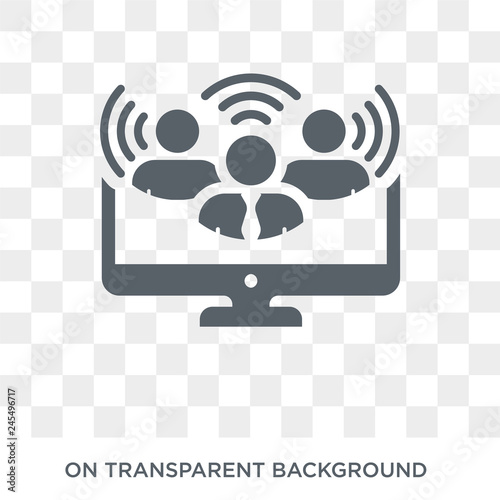 Influencer icon. Trendy flat vector Influencer icon on transparent background from Technology collection. High quality filled Influencer symbol use for web and mobile