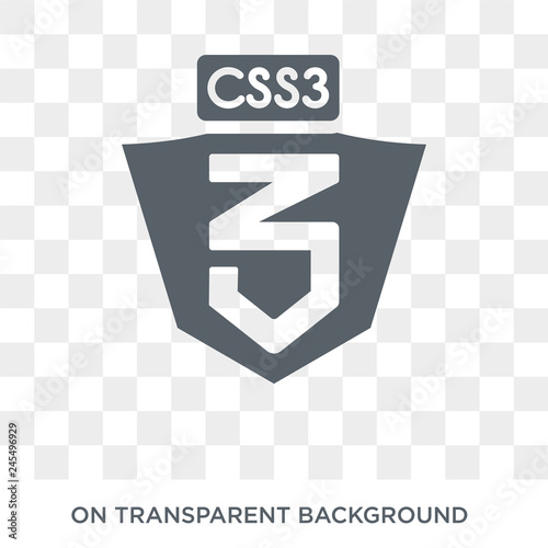 CSS3 icon. Trendy flat vector CSS3 icon on transparent background from Technology collection. High quality filled CSS3 symbol use for web and mobile