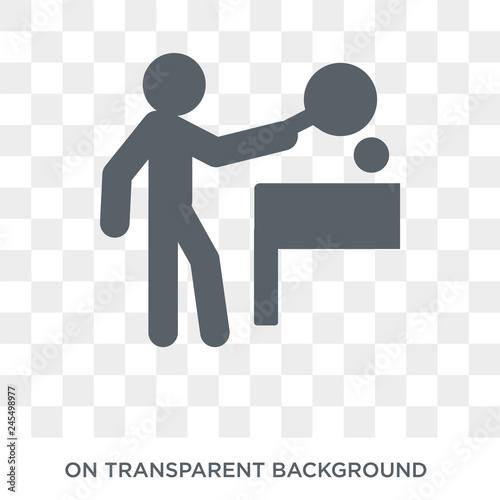 Table tennis icon. Trendy flat vector Table tennis icon on transparent background from sport collection. High quality filled Table tennis symbol use for web and mobile