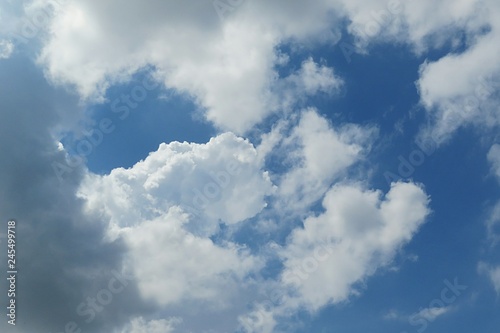 Beautiful cloudscape in blue sky  natural background