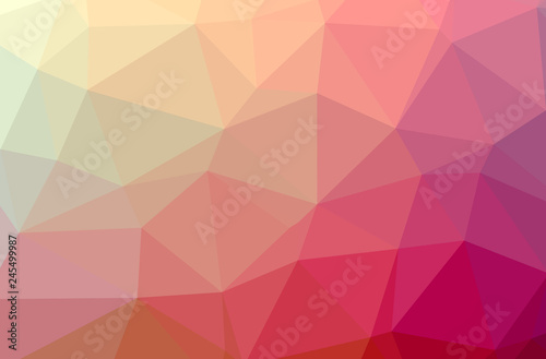 Illustration of abstract Red horizontal low poly background. Beautiful polygon design pattern.