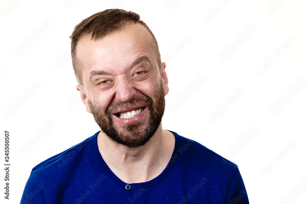 Funny man smiling Funny man smiling