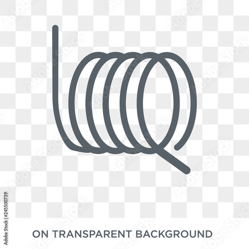 wire coil icon. wire coil design concept from Sew collection. Simple element vector illustration on transparent background.