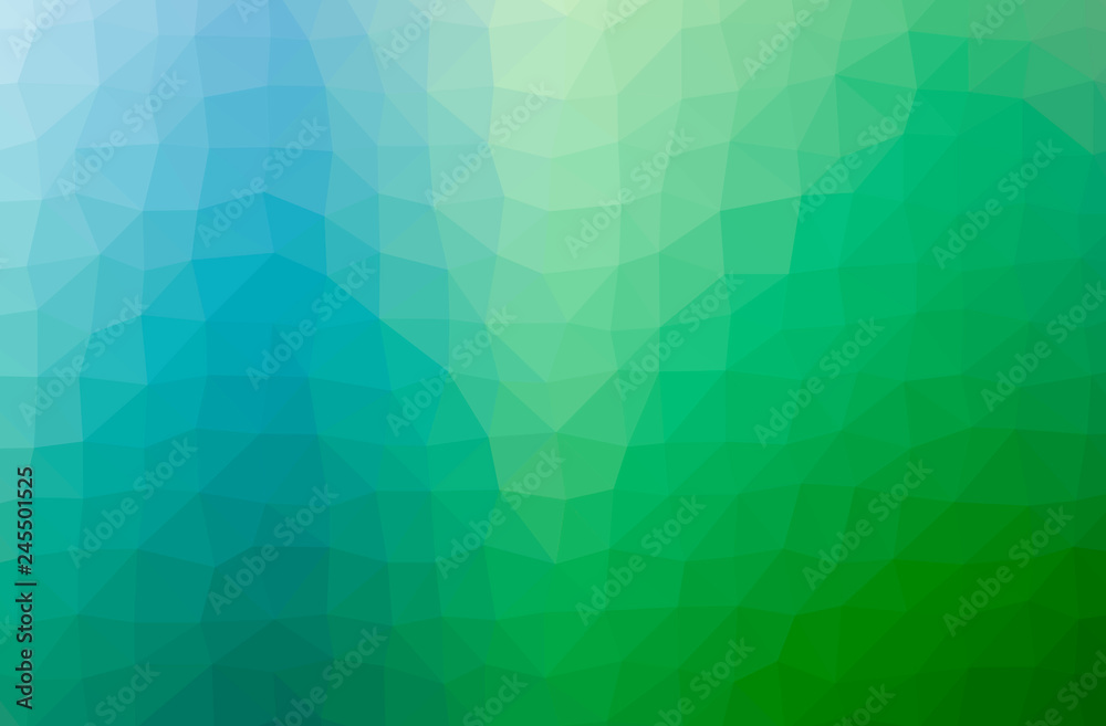 Obraz premium Illustration of abstract Green horizontal low poly background. Beautiful polygon design pattern.