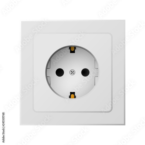 Power Socket. Vector Illustration.