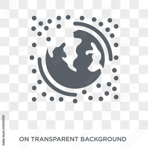 Space junk icon. Space junk design concept from Astronomy collection. Simple element vector illustration on transparent background.