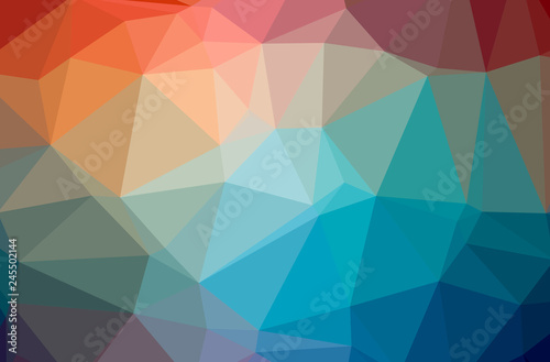 Illustration of abstract Blue And Purple horizontal low poly background. Beautiful polygon design pattern.