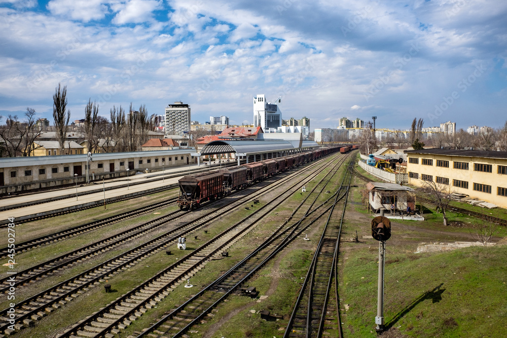 Obraz premium view of the railway station
