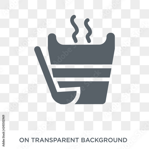 Smoke sauna icon. Trendy flat vector Smoke sauna icon on transparent background from sauna collection. High quality filled Smoke sauna symbol use for web and mobile