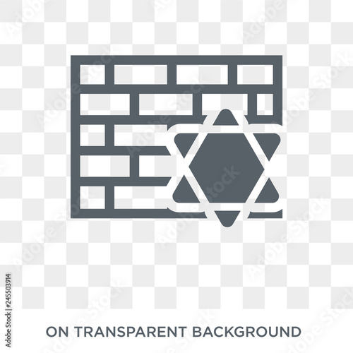 Kotel icon. Trendy flat vector Kotel icon on transparent background from Religion  collection. High quality filled Kotel symbol use for web and mobile