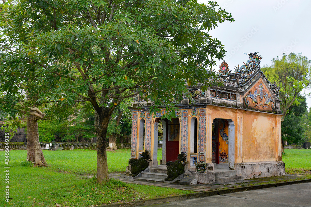 A small shrine by the Royal Treasury in the Imperial City, Hue, Vietnam