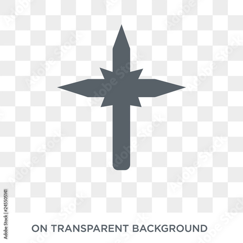 Holy star icon. Trendy flat vector Holy star icon on transparent background from Religion collection. High quality filled Holy star symbol use for web and mobile