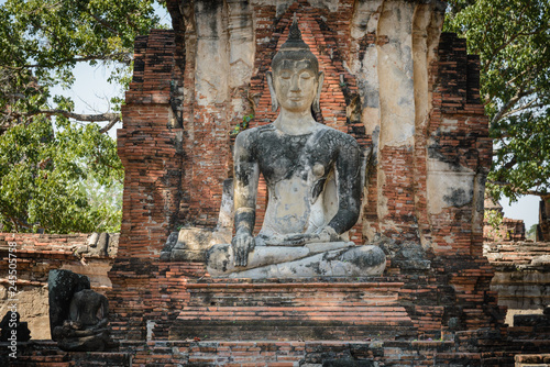 Parque Histórico de Ayutthaya, Ruinas de la antigua capital de Siam, Ayutthaya, Tailandia,que fue reconocido como Patrimonio de la Humanidad por la Unesco en el año 1991