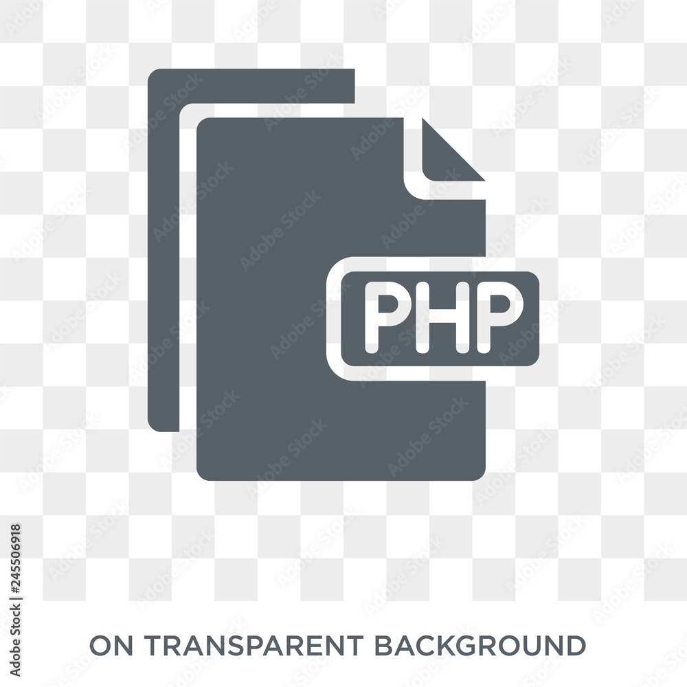 Php icon. Trendy flat vector Php icon on transparent background from ...
