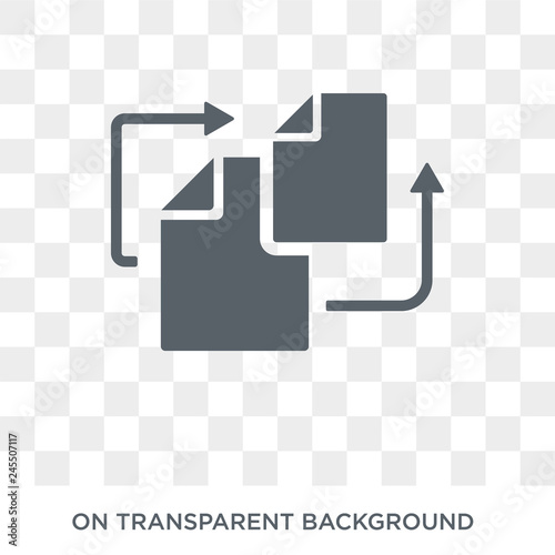 Duplicate icon. Trendy flat vector Duplicate icon on transparent background from Programming collection. High quality filled Duplicate symbol use for web and mobile