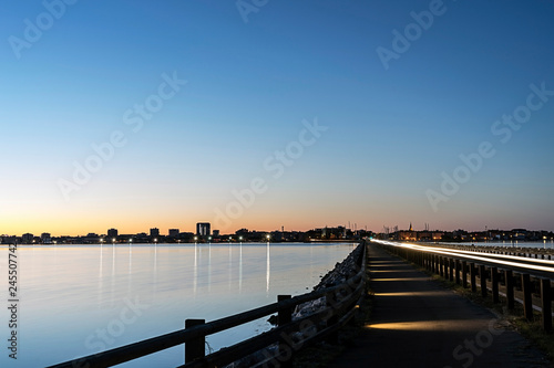 Entrance to the city Grado in italy