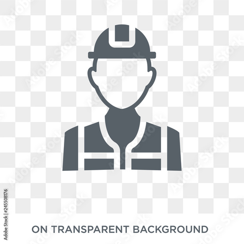 Civil Engineer icon. Trendy flat vector Civil Engineer icon on transparent background from Professions collection. High quality filled Civil Engineer symbol use for web and mobile